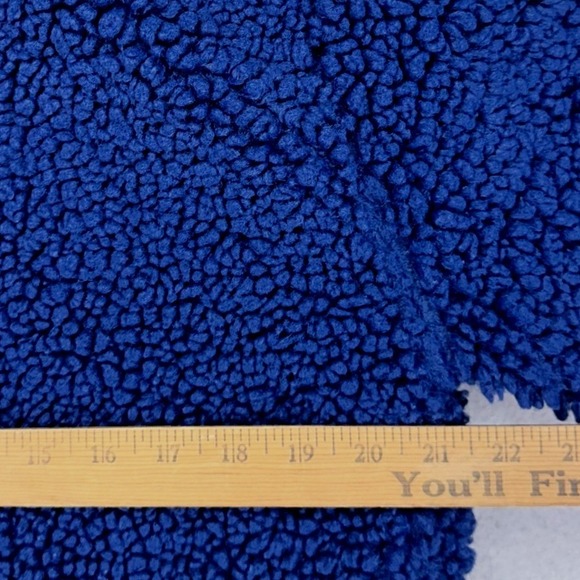 J.Crew Sherpa Chore Coat Womens Small Blue Cropped Oversized Pockets Soft Warm - Picture 7 of 8